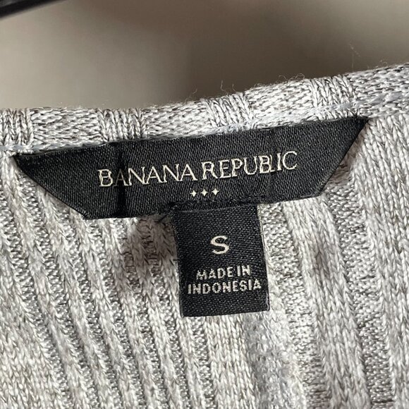 Banana Republic Dress Womens Small gray knit pencil sheath midi casual preppy - Picture 4 of 8